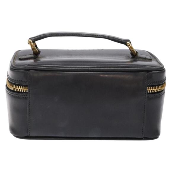 GUCCI Bamboo Vanity Hand Bag Patent Leather Navy Gold 032 1705 032 1705 - Picture 3 of 16